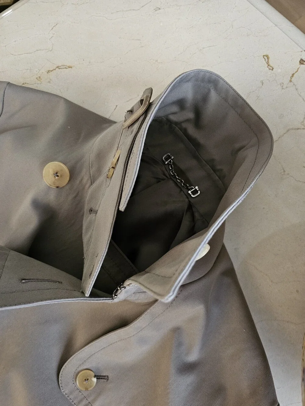 Auth GUCCI Men’s Double-Breasted Cotton Gabardine Belted Trench Coat 42R NWOT
